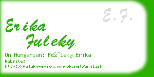 erika fuleky business card